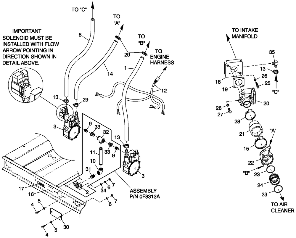 Ev Fuel System 60kw C4 Nat Gas Diagram and Parts List for CT06030ANAN (1907V23210 - 4807V25565)(2007) Generac Generator