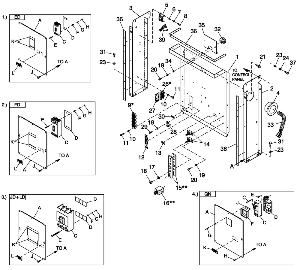 Cpl C2 And C4 Flex Hsb Diagram and Parts List for QT04524AVSY (4775741 - 4811844)(2007) Generac Generator