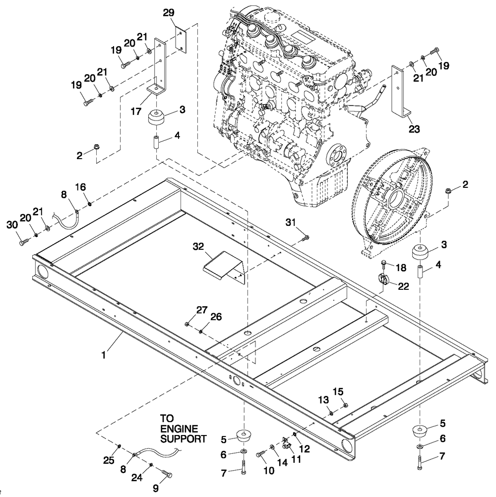Mounting Base 2.4l C2 Diagram and Parts List for HT03524KNAX (7181098)(2012) Generac Generator