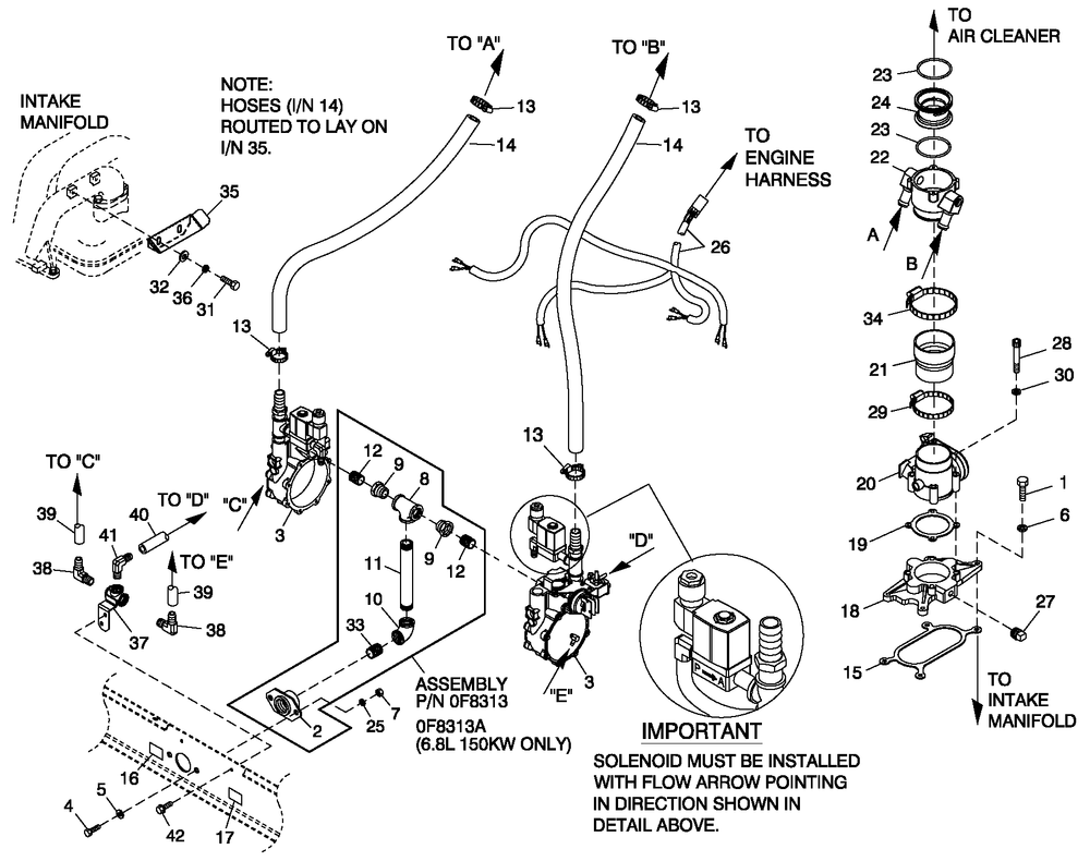 Fuelip Vapor G3 6.8l 100/150kw Emiss Diagram and Parts List for QT15068AVAY (5526014)(2009) Generac Generator