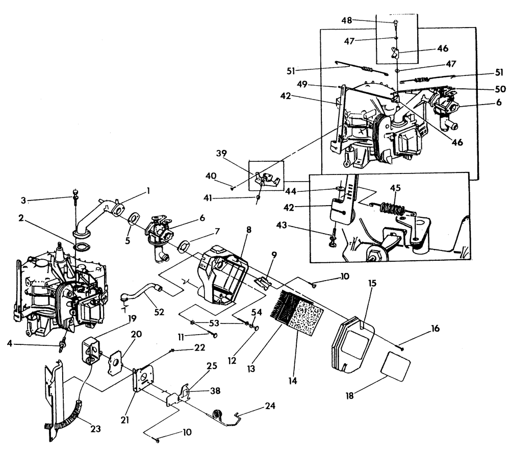 Engine Accessories Diagram and Parts List for 9840-1  Generac Generator