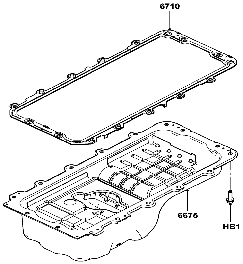 5.4l Gas Engine Oil Pan And Level Indicator Diagram and Parts List for QT08054ANSNA (5981037 - 5981038)(2010) Generac Generator