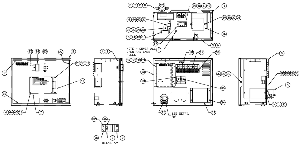 Av R100 3600 Rpm 3.0/3.9l Diagram and Parts List for QT07039AVSN (4166739 - 4225329)(2005) Generac Generator