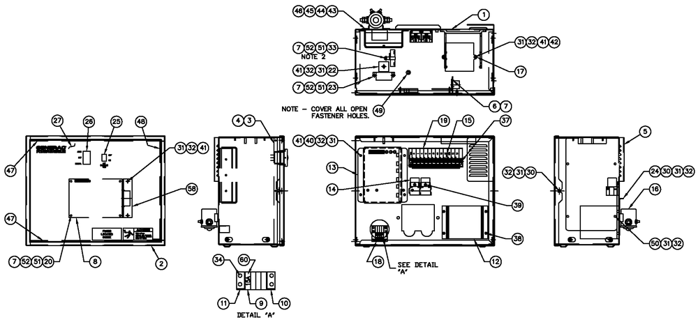Av Hsb Panel 2a Battery Charger Diagram and Parts List for 0052250 (4005V04478)(2005) Generac Generator