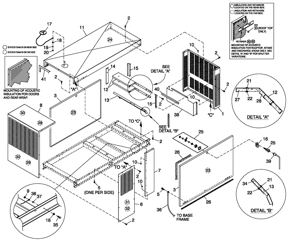 Enclosure C2 Diagram and Parts List for 0056090 (5246790)(2008) Generac Generator