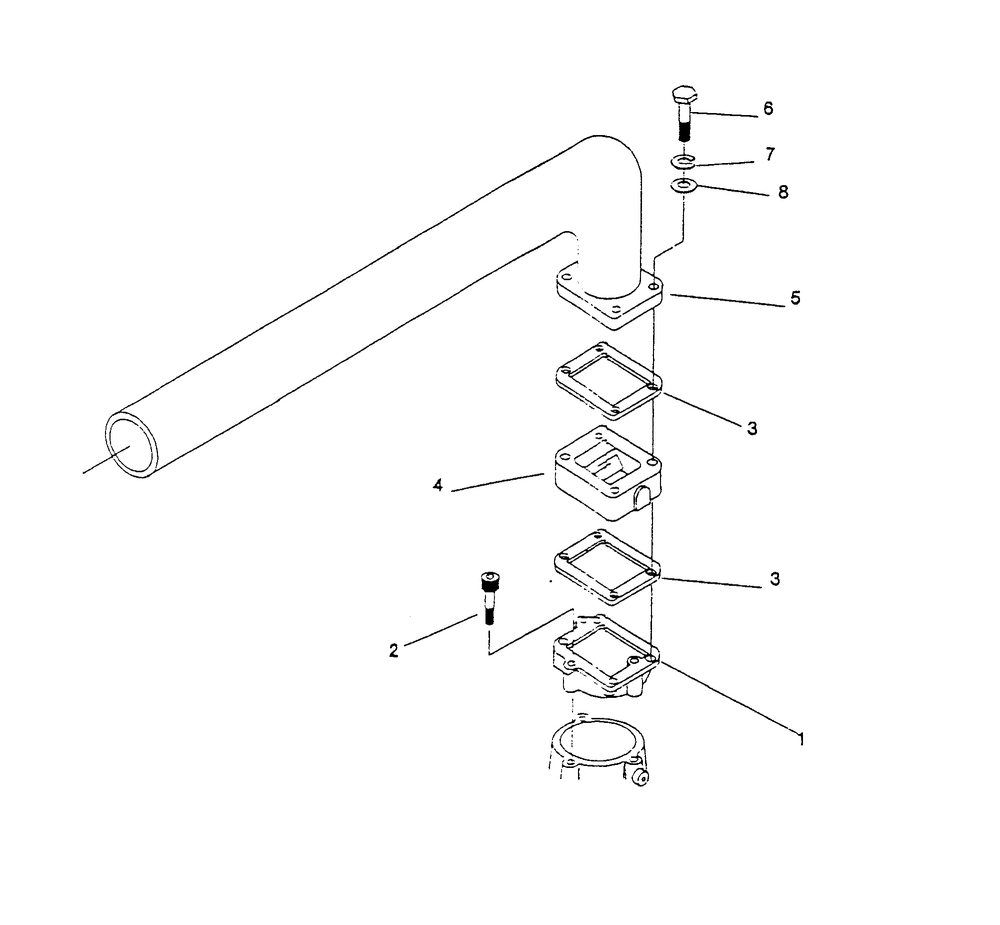 Air Cooler To Manifold Diagram and Parts List for 9399-1  Generac Generator