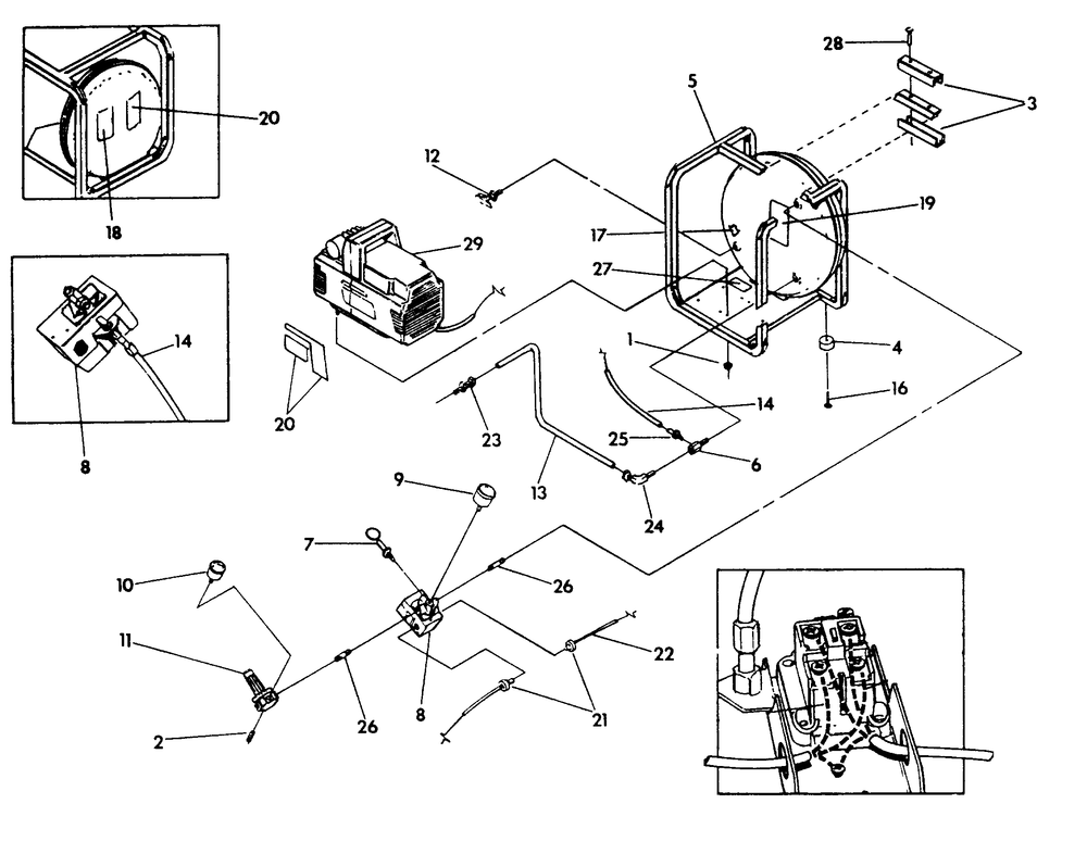 Air Compressor Diagram and Parts List for 9594-0  Generac Generator