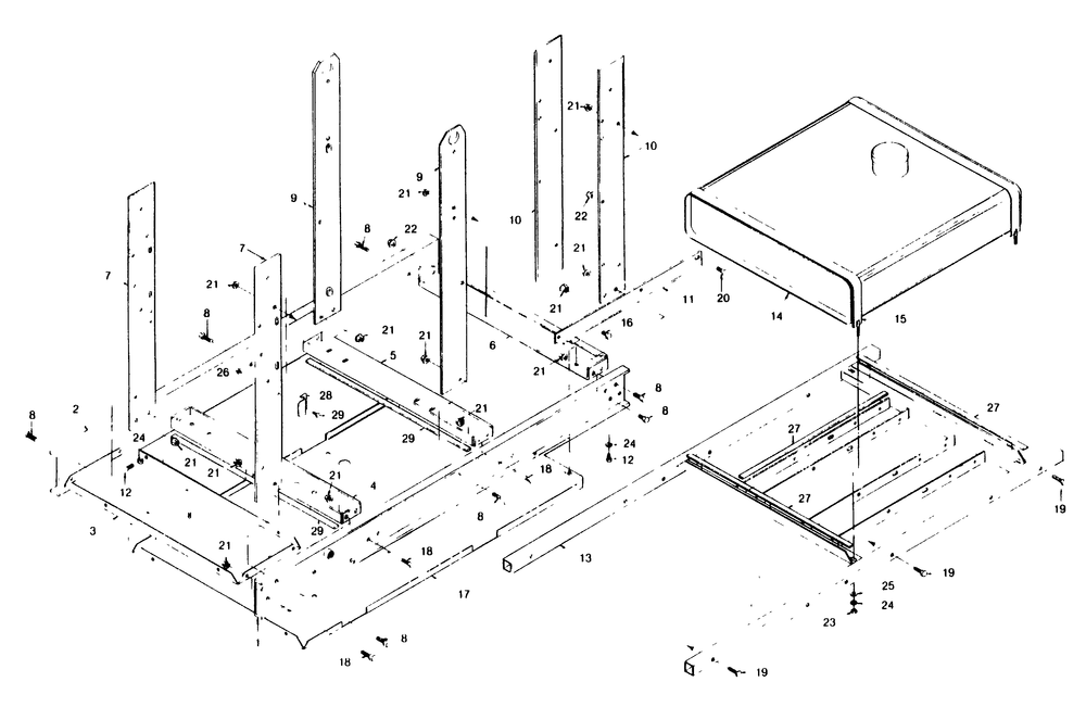 Alternator/Welder Frame Diagram and Parts List for 1006-A  Generac Welder