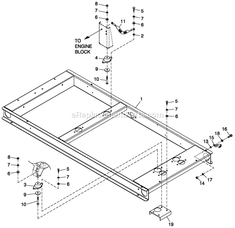 Mounting Base 1.6l Diagram and Parts List for QT02016GNSN (5059275)(2008) Generac Generator