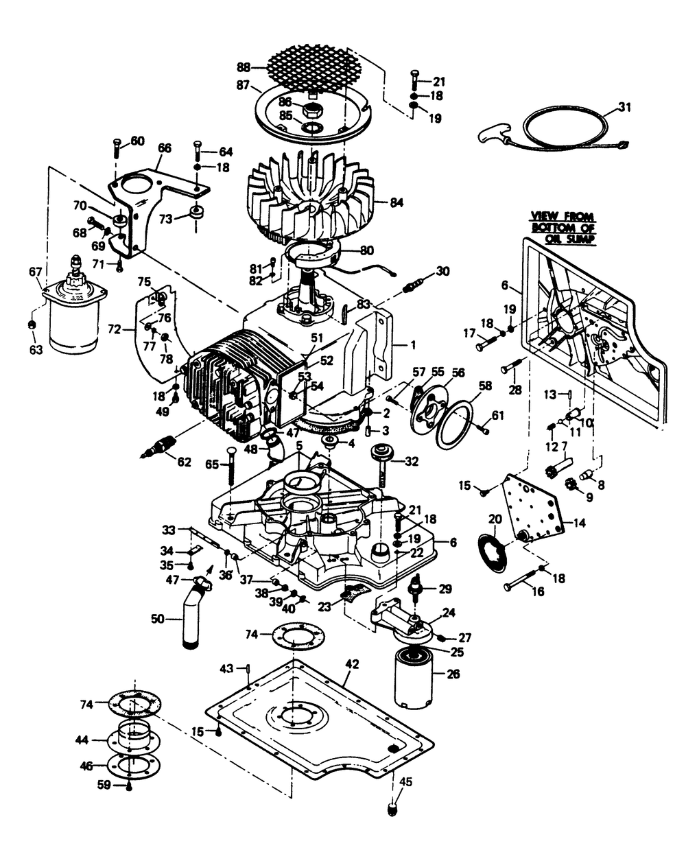Engine Parts Diagram and Parts List for 6246-6  Generac Generator