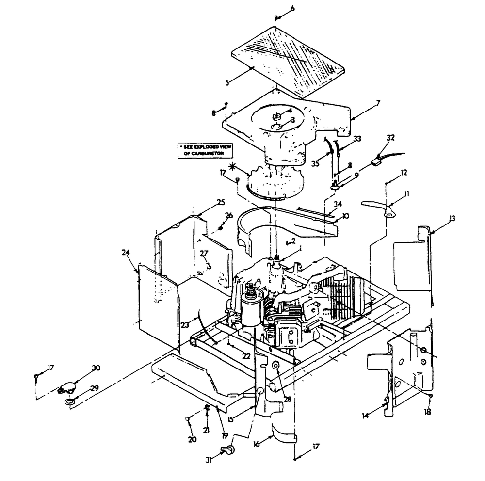 Sheet Metal Diagram and Parts List for 9010-5  Generac Generator