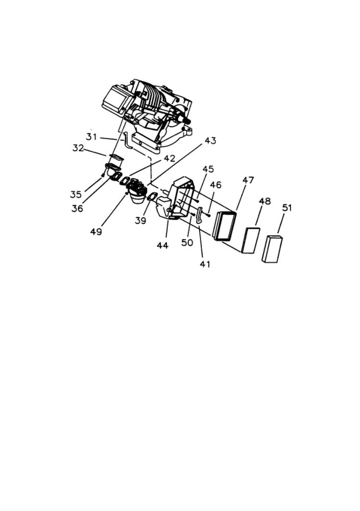 Carburetor Diagram and Parts List for EHC009521  Generac Engine