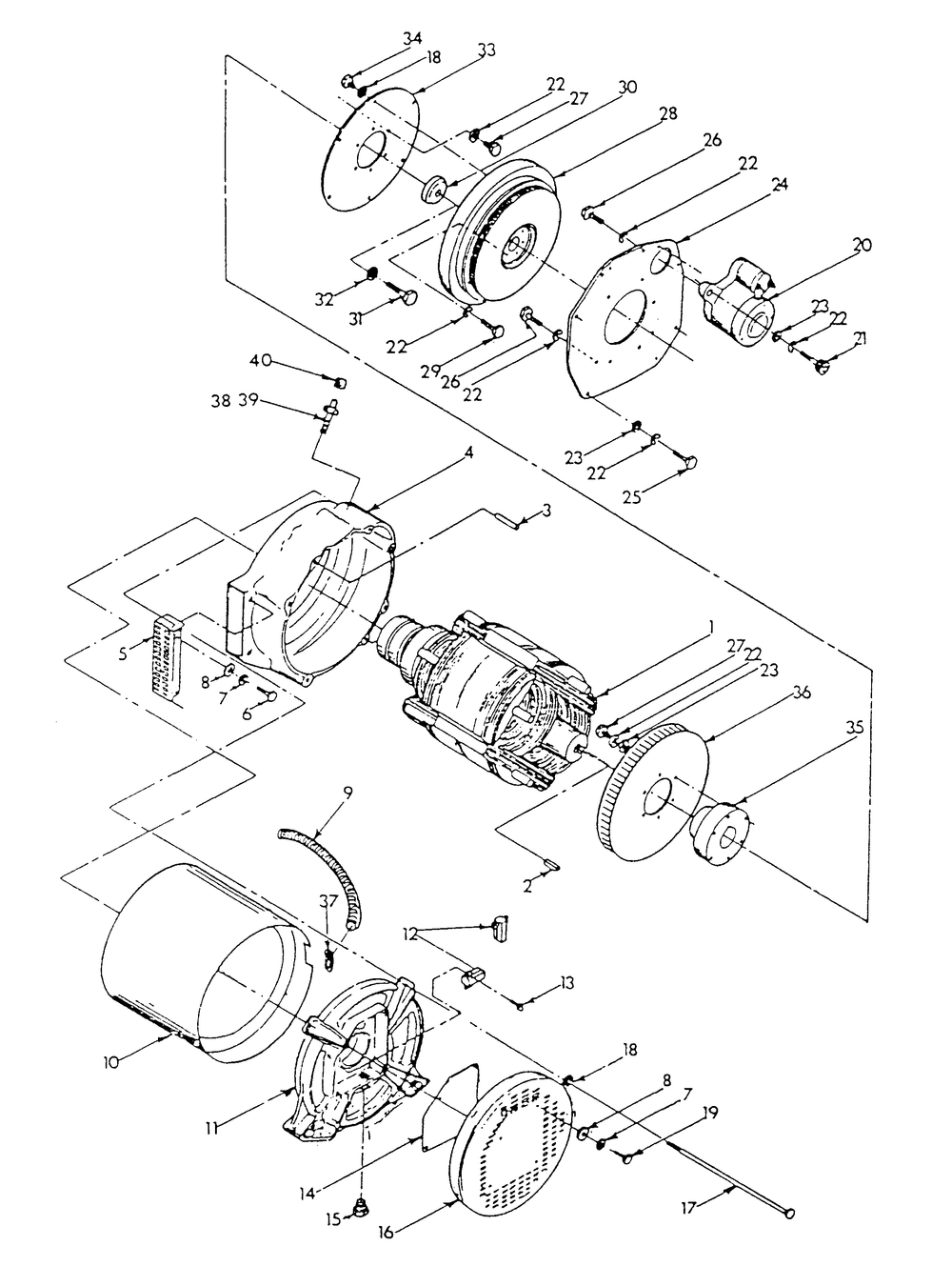 Generator Diagram and Parts List for 9172-1  Generac Generator