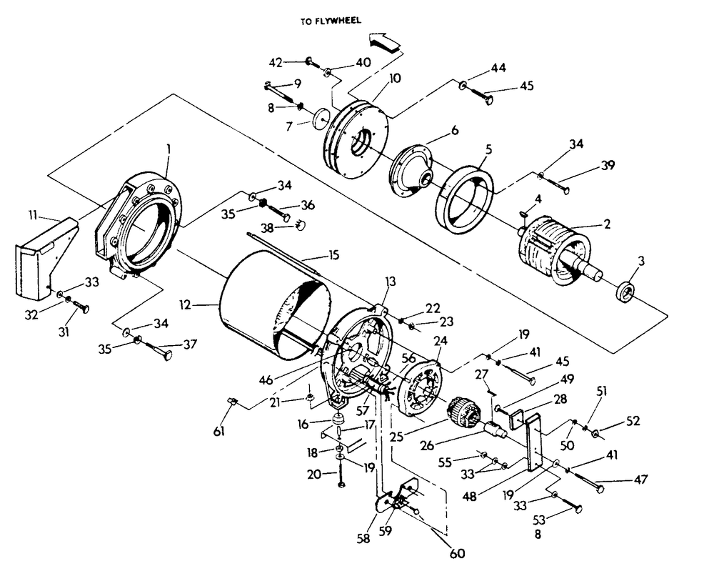 Generator Diagram and Parts List for 9336-1  Generac Generator