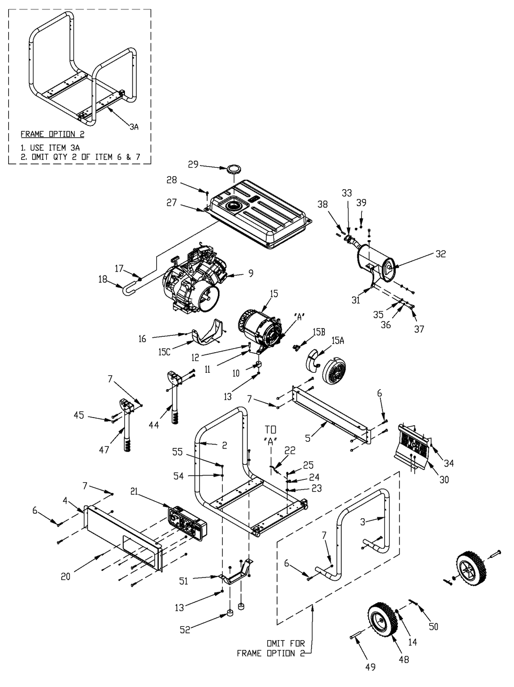 Ev 5.5kw Gp Storm Sku 005732-0 Diagram and Parts List for 0057360 (5210769 - 5271450)(2009) Generac Generator