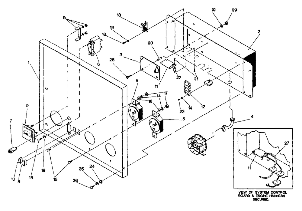 Control Panel Drawing No. 98496 Diagram and Parts List for GN8000E (0493-0)(0493-0) Generac Generator
