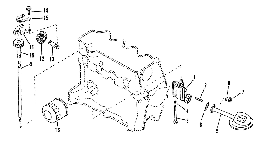 Oil Pump Diagram and Parts List for 9679-0  Generac Generator