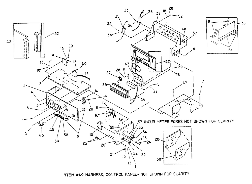 Control Panel Diagram and Parts List for 0802-0  Generac Generator