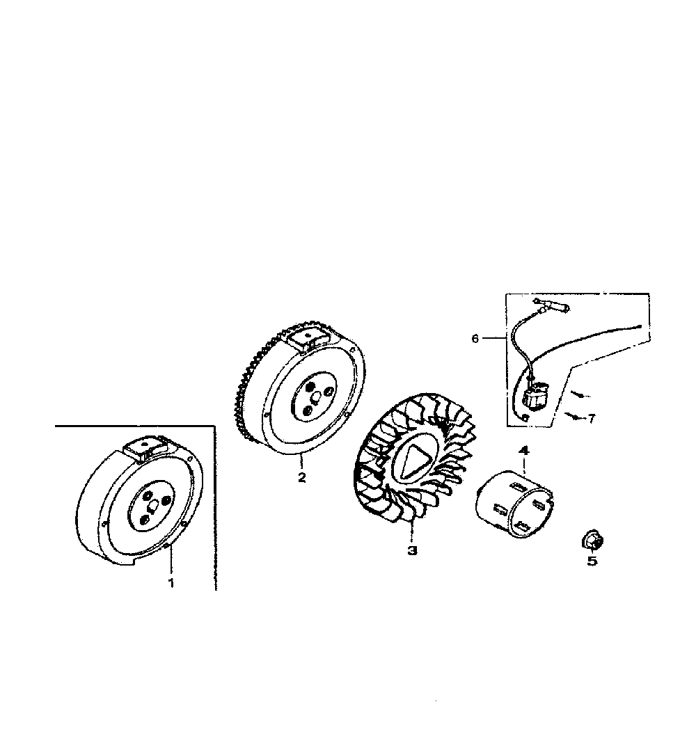 Ignition Diagram and Parts List for GP7500E-5943-0  Generac Generator