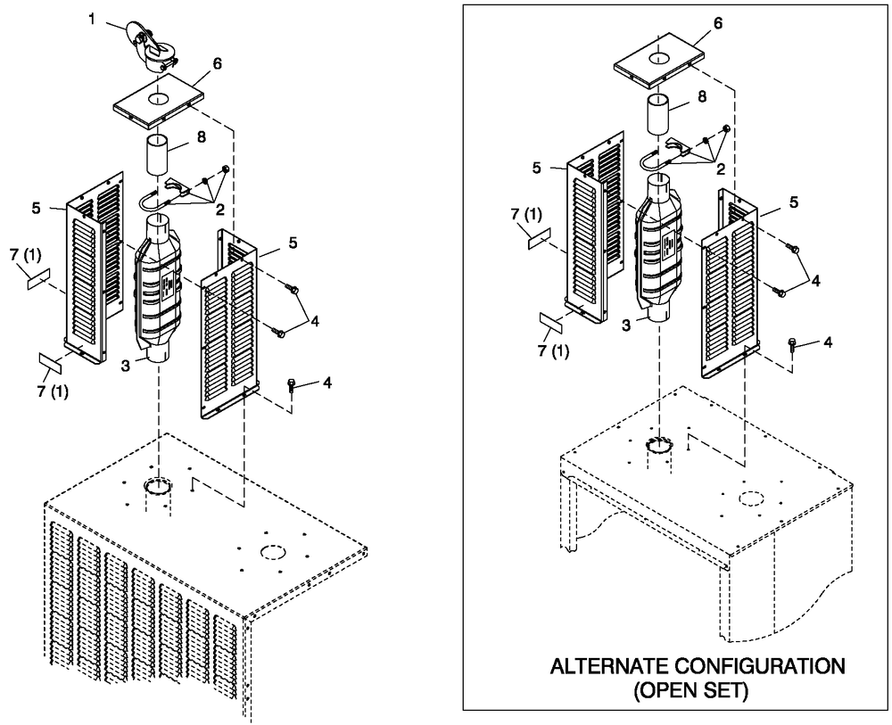 Kit Catalyst Exhaust Diagram and Parts List for QT13068ANSY (5466536)(2009) Generac Generator