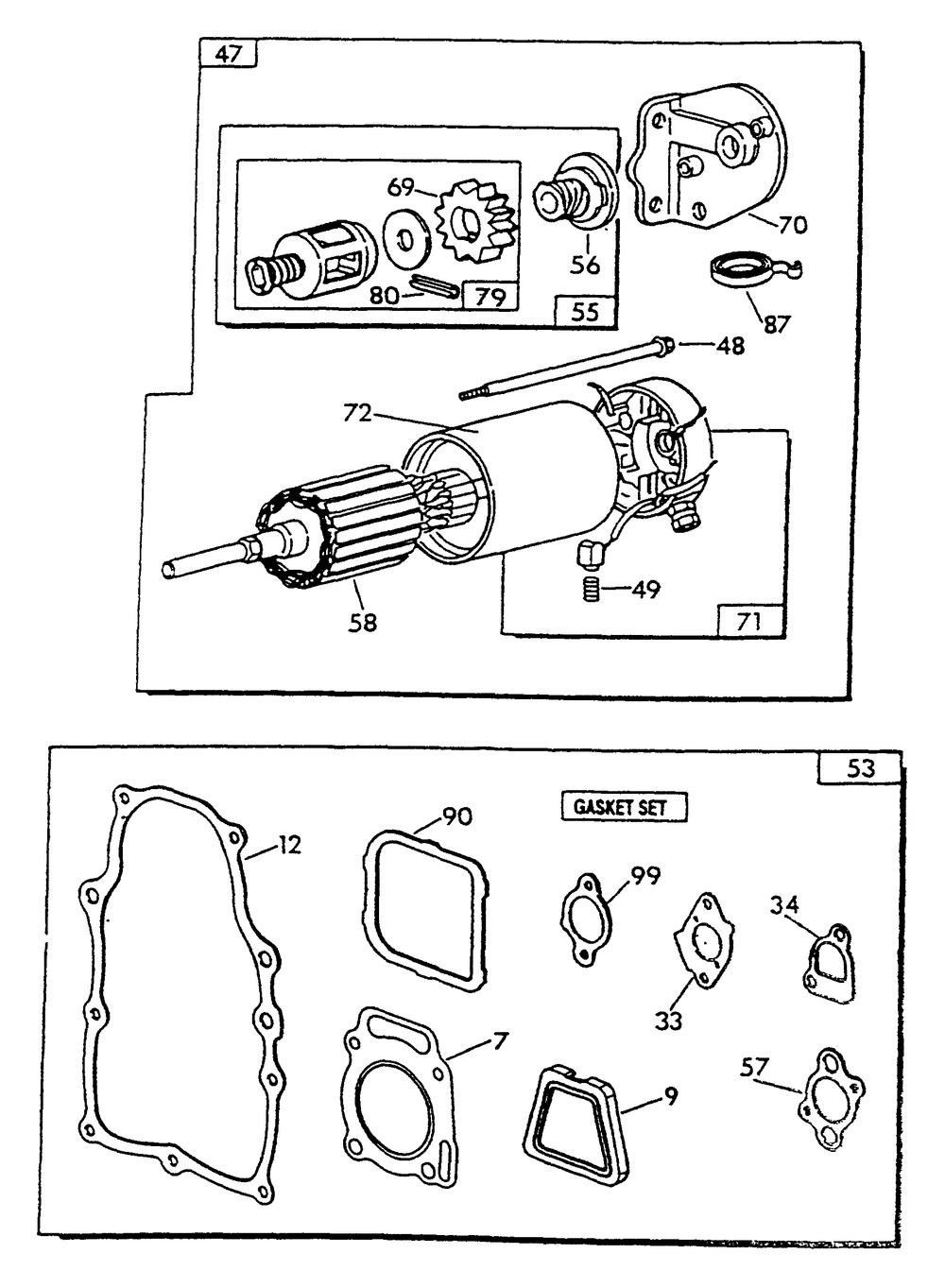 Engine Common Parts 3 Diagram and Parts List for 9734-1  Generac Generator