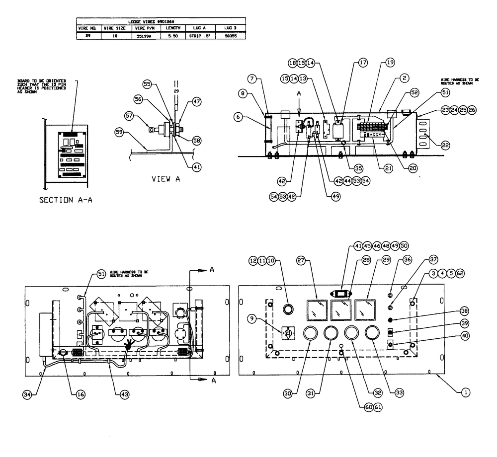 Control Panel Diagram and Parts List for 4063-0  Generac Generator