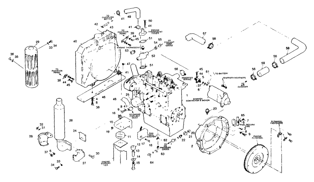 Engine Accessories (Right Hand) Diagram and Parts List for 1008-B  Generac Welder