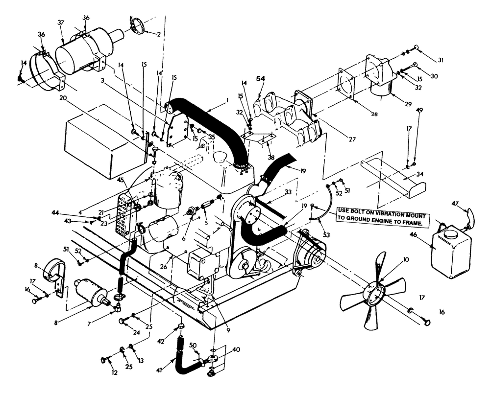 Engine Common Parts Diagram and Parts List for 9055-0  Generac Generator