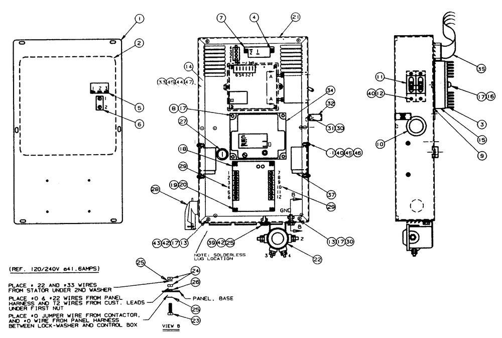 Control Panel (Part 1) Diagram and Parts List for 9340-2  Generac Generator