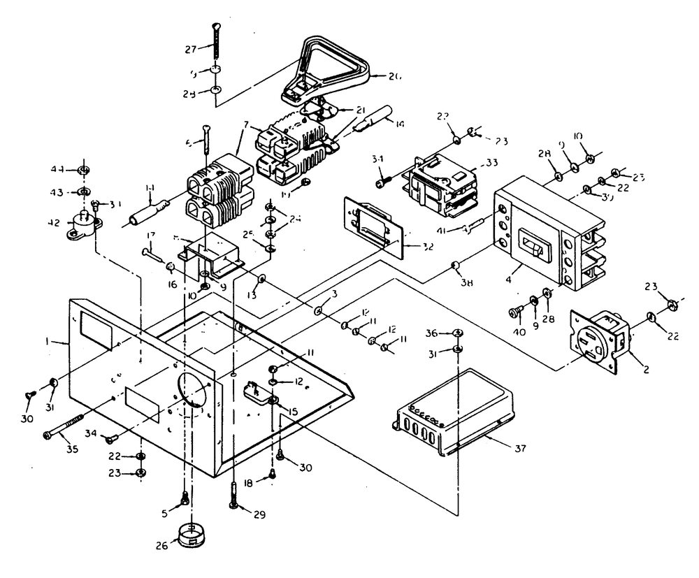 Control Panel Diagram and Parts List for 6872-5  Generac Generator