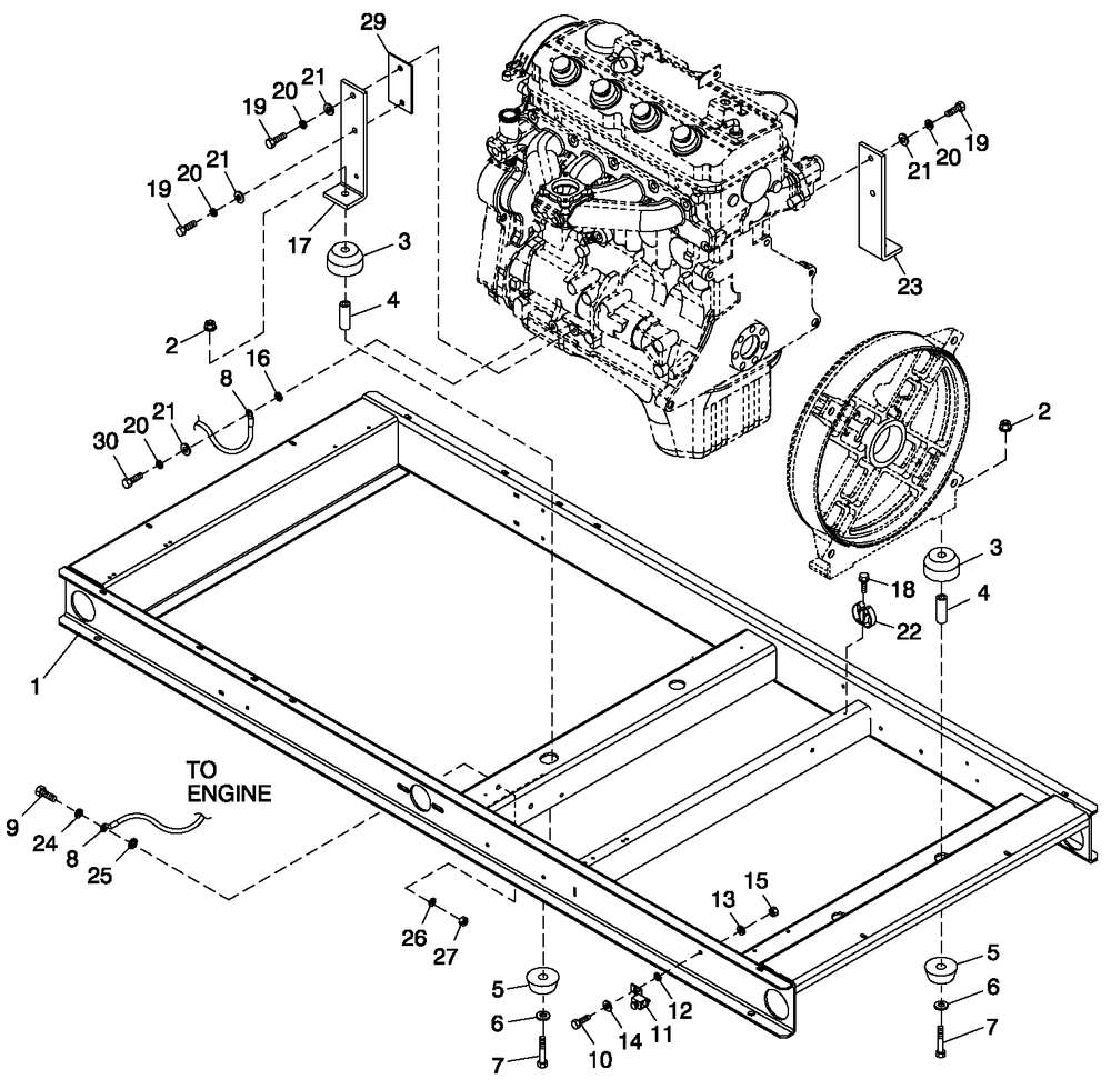 Ev Mtg Base 2.4l C2 Diagram and Parts List for 0056090 (5246790)(2008) Generac Generator