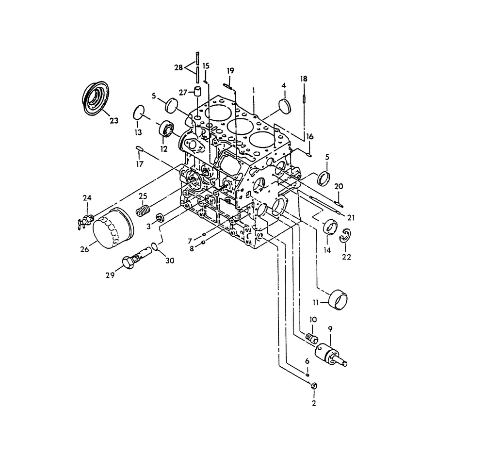 Cylinder Block Diagram and Parts List for 8950-2  Generac Generator