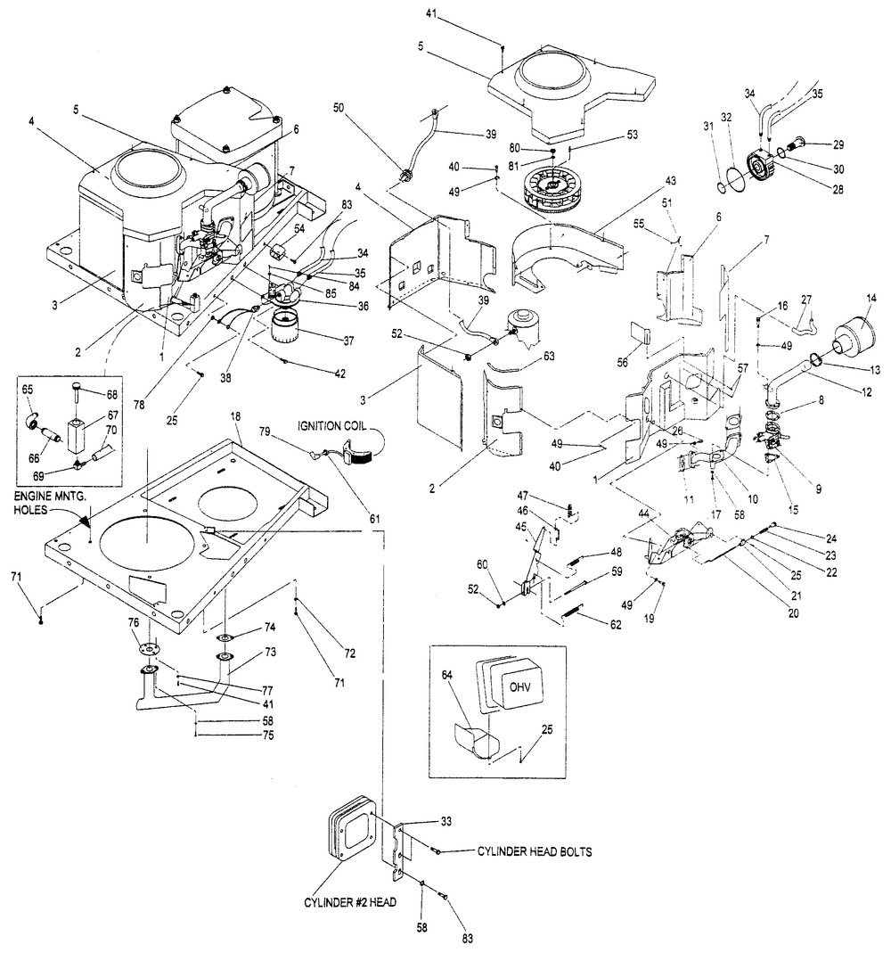Engine Accessories And Sheet Metal Diagram and Parts List for 4268-0  Generac Generator