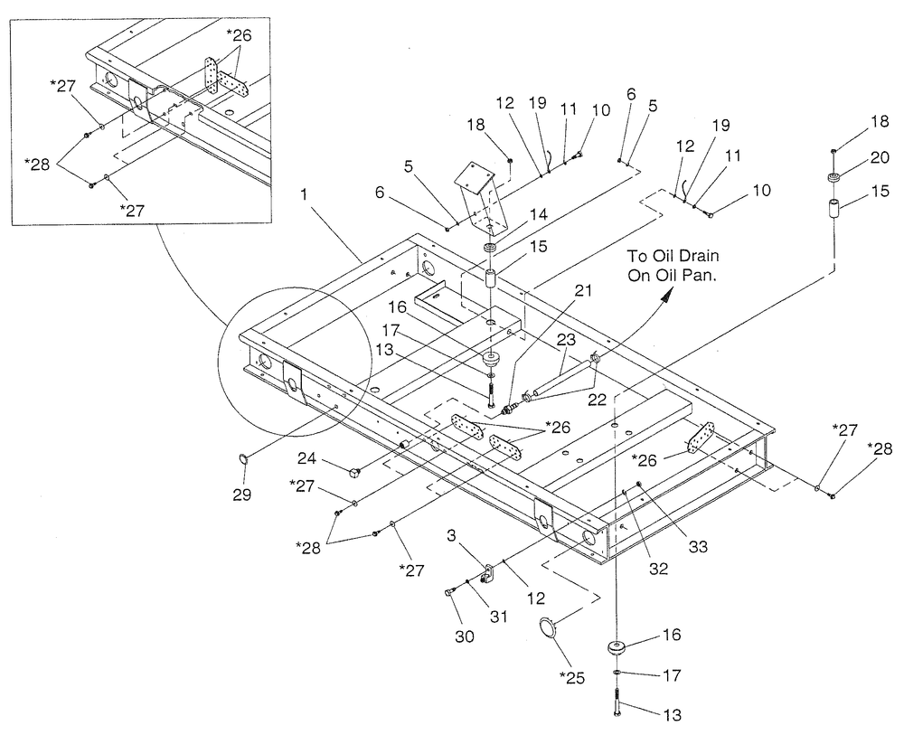 Mounting Base Diagram and Parts List for 0046260 (3580746)(2001) Generac Generator