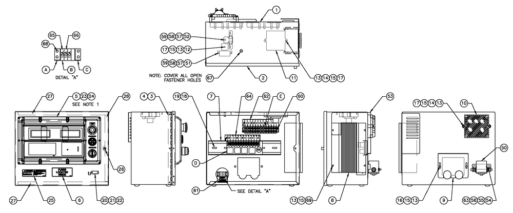 Battery Charger H-Panel 10a 12v Diagram and Parts List for QT07068ANANA (5217447)(2008) Generac Generator