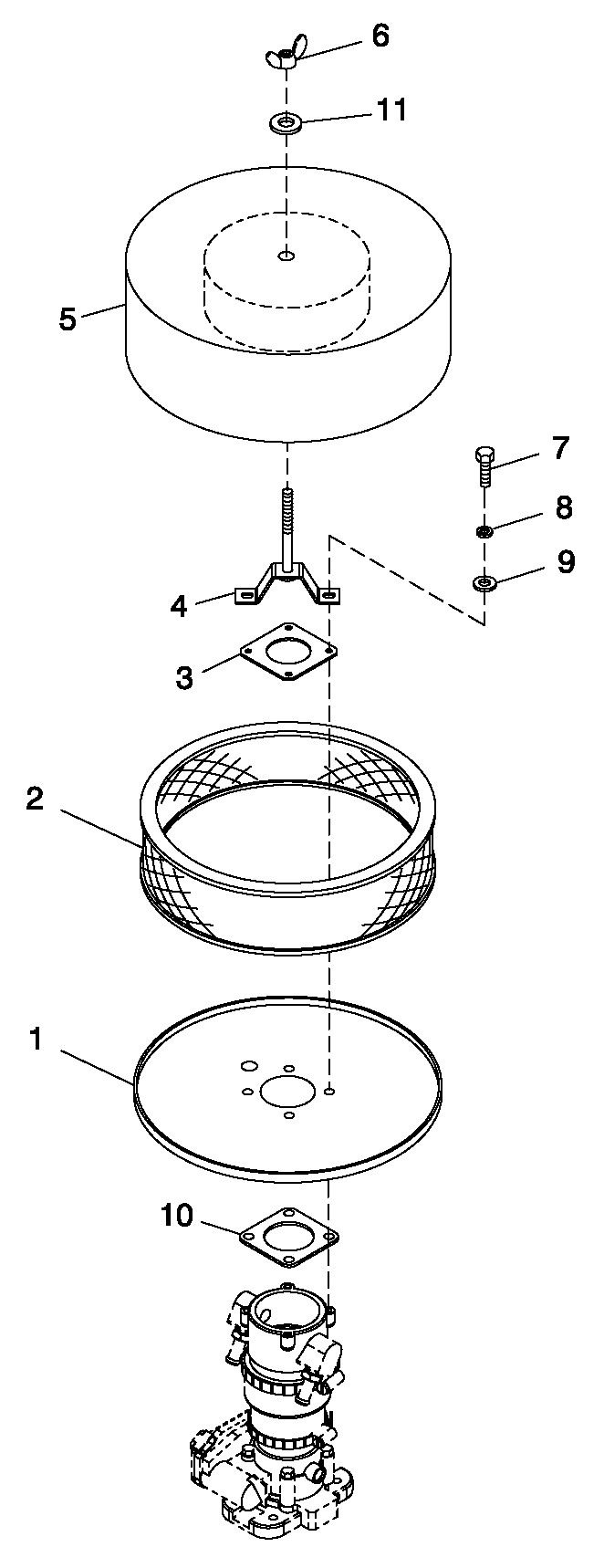 Air Cleaner 5.4l/6.8l Ford Diagram and Parts List for CT15068ANSN (1507V23117)(2007) Generac Generator