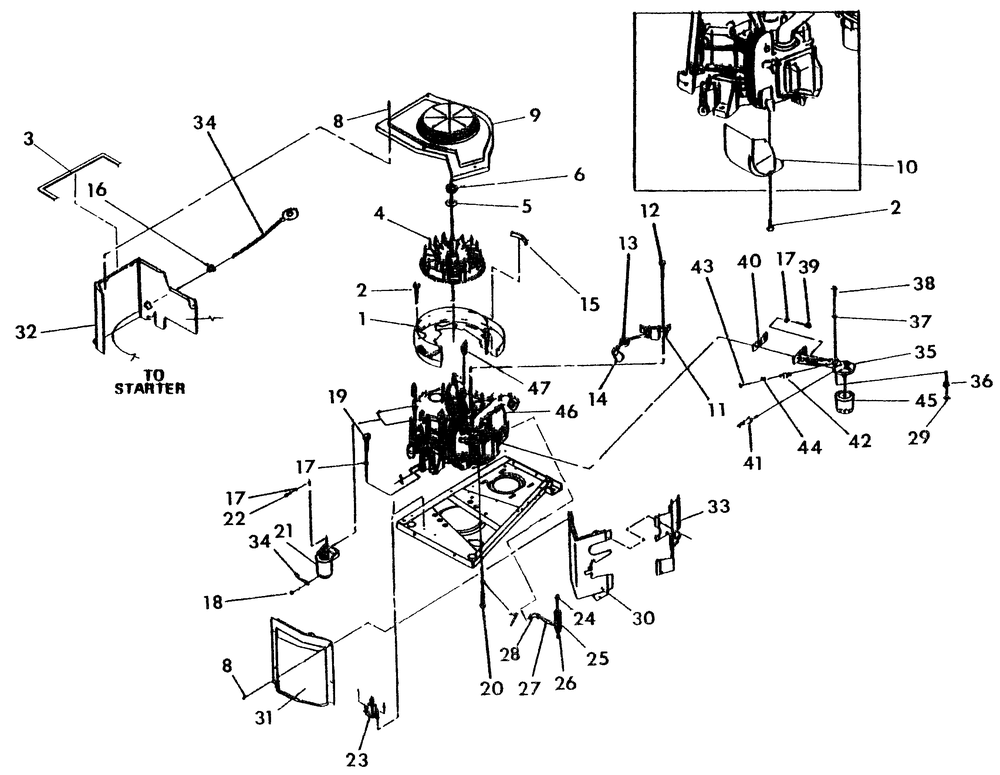 Sheet Metal Diagram and Parts List for 0862-0  Generac Generator