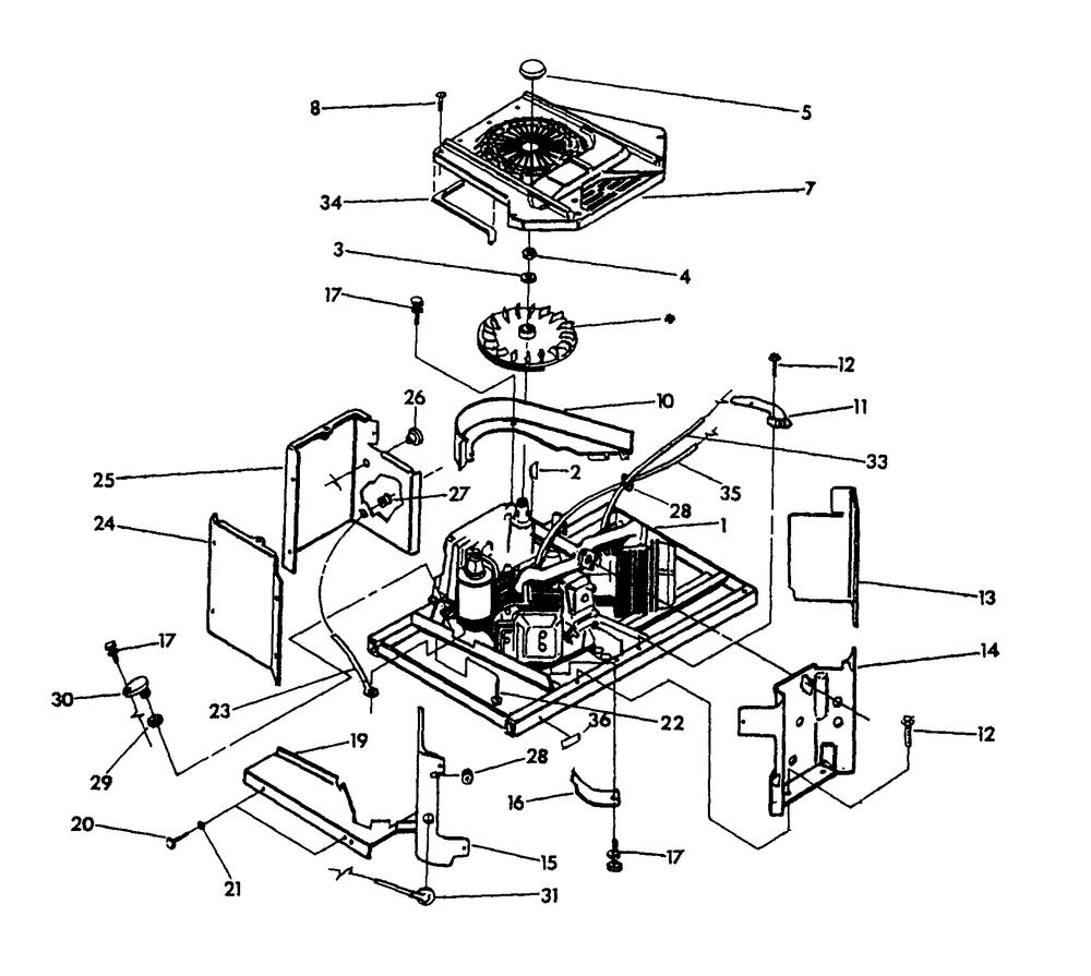 Engine Enclosure Diagram and Parts List for 0784-0  Generac Generator