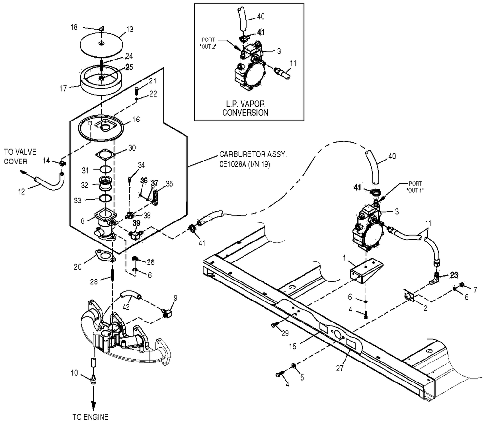 Fuel System Diagram and Parts List for 0049900 G26 2014-11-24 3956988 - 412014 Generac Generator