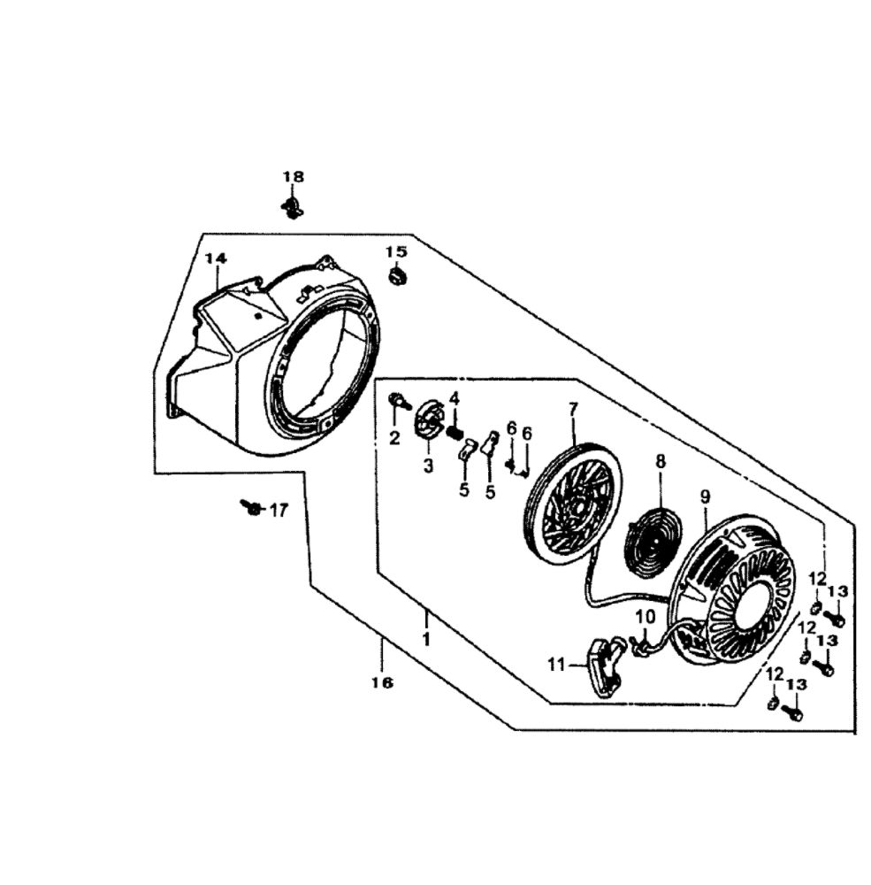 Stater Diagram and Parts List for GP6500-5940-0  Generac Generator