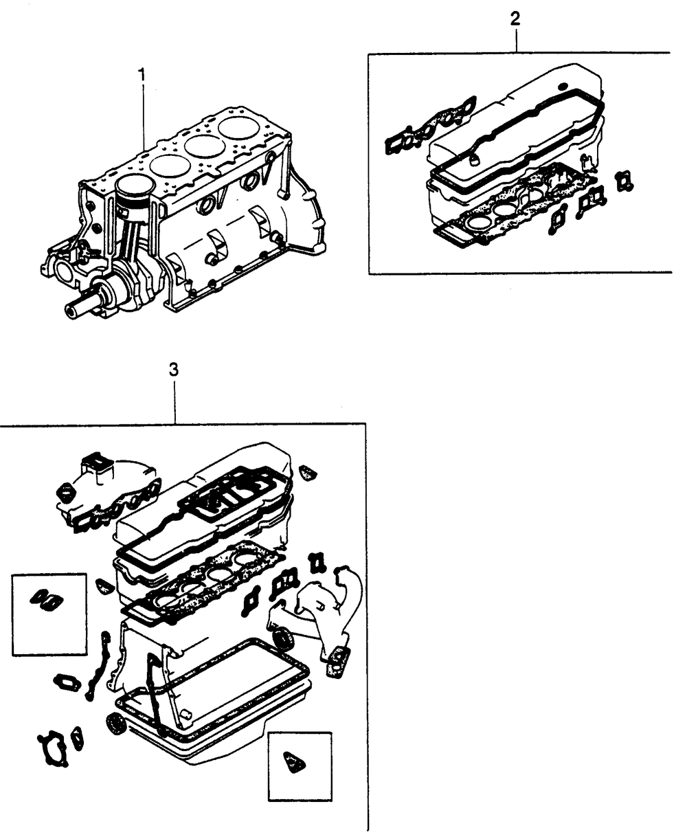 Short Block And Gasket Sets Diagram and Parts List for 6962-4  Generac Welder