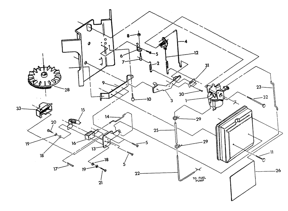 Carburetor Diagram and Parts List for 9600-1  Generac Generator