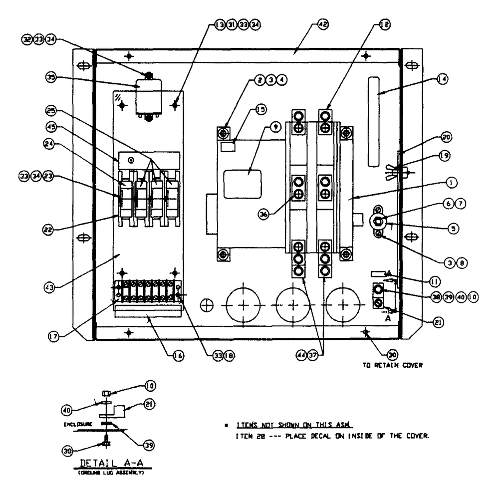 Transfer Switch Diagram and Parts List for 0755-5  Generac Generator