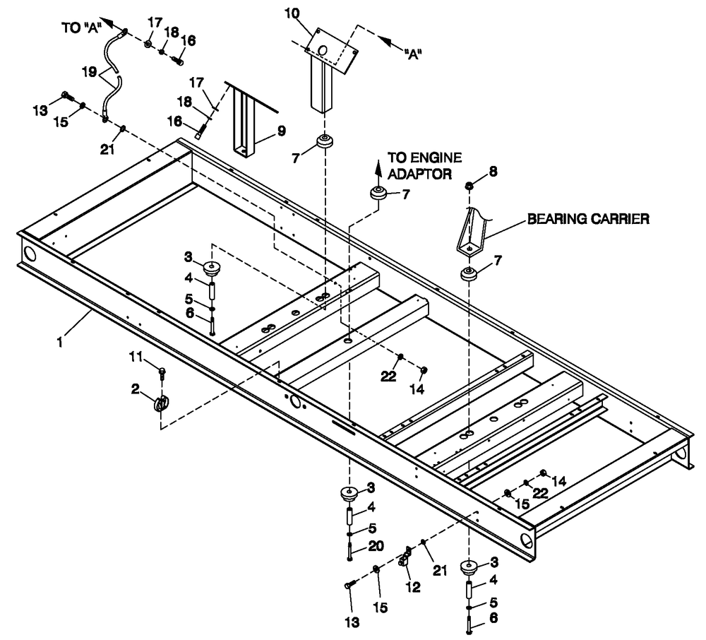 Mounting Base 4.6l G3 Diagram and Parts List for CT08046ANSN (3507V24654)(2007) Generac Generator