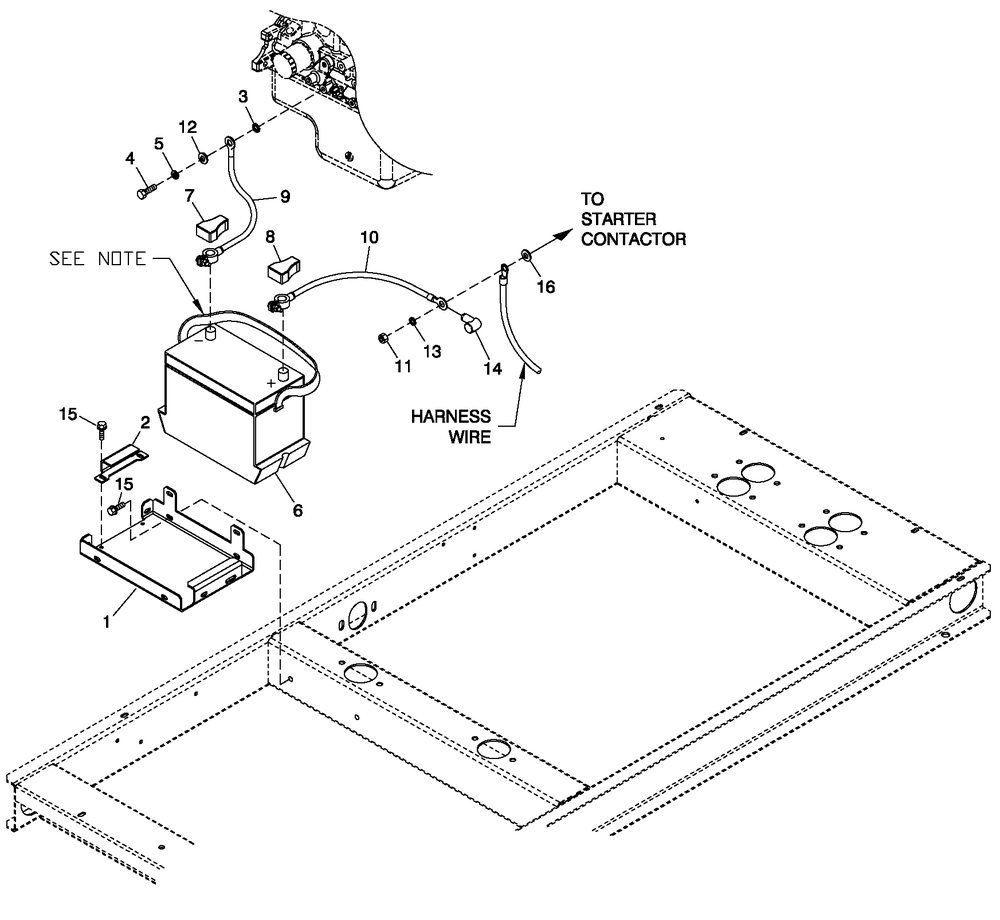 Battery C1 1.6l Diagram and Parts List for QT03015ANSX (7005578 - 9279531)(2014) Generac Generator