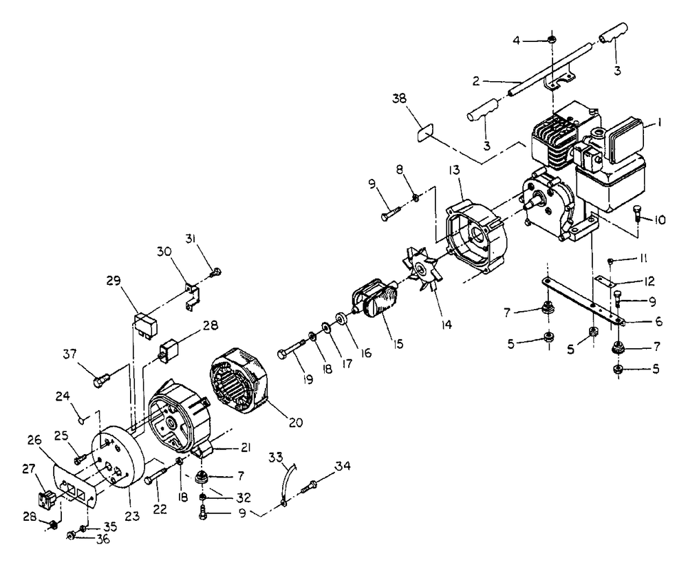 Ac Generator No. 67409 Diagram and Parts List for S1000 (8838-0)(8838-0) Generac Generator