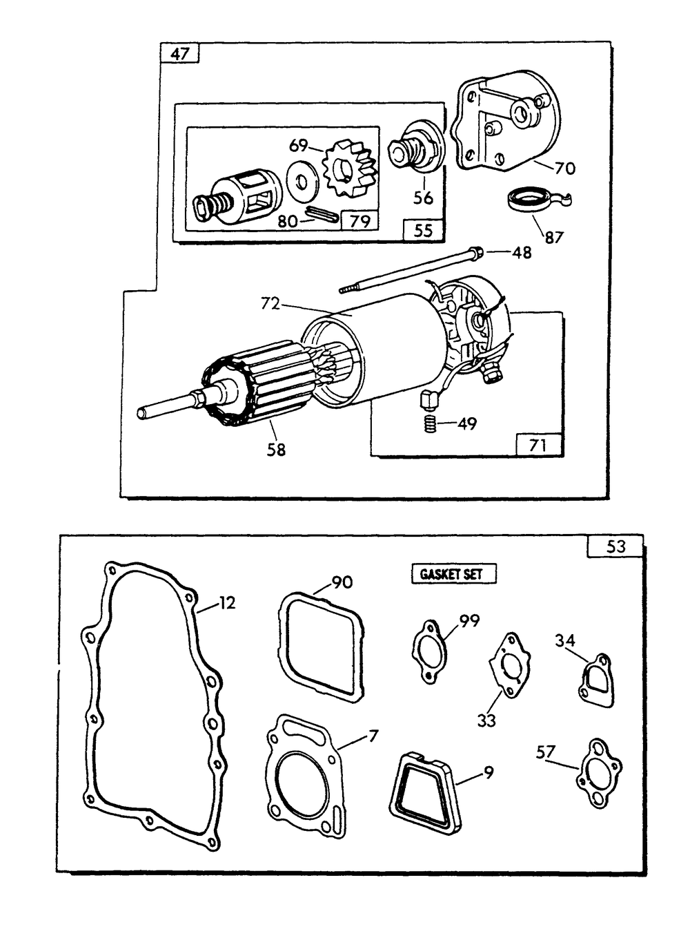 V-Twin Engine Parts (Part 2) Diagram and Parts List for 9010-5  Generac Generator