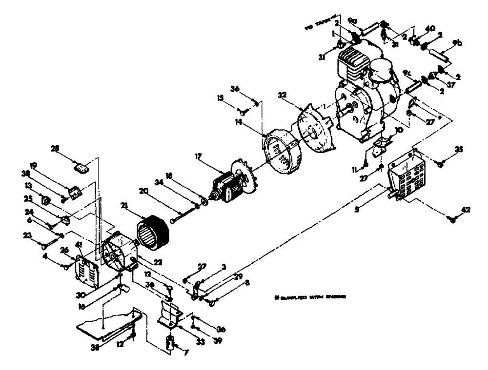 Generator No. 75453 Diagram and Parts List for A4000 (8969-2)(8969-2) Generac Generator