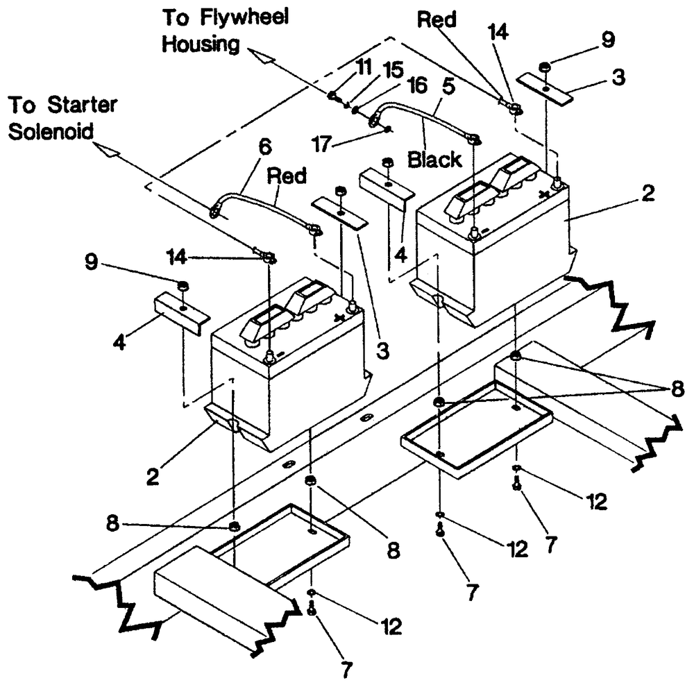Battery Diagram and Parts List for 4251-0  Generac Generator