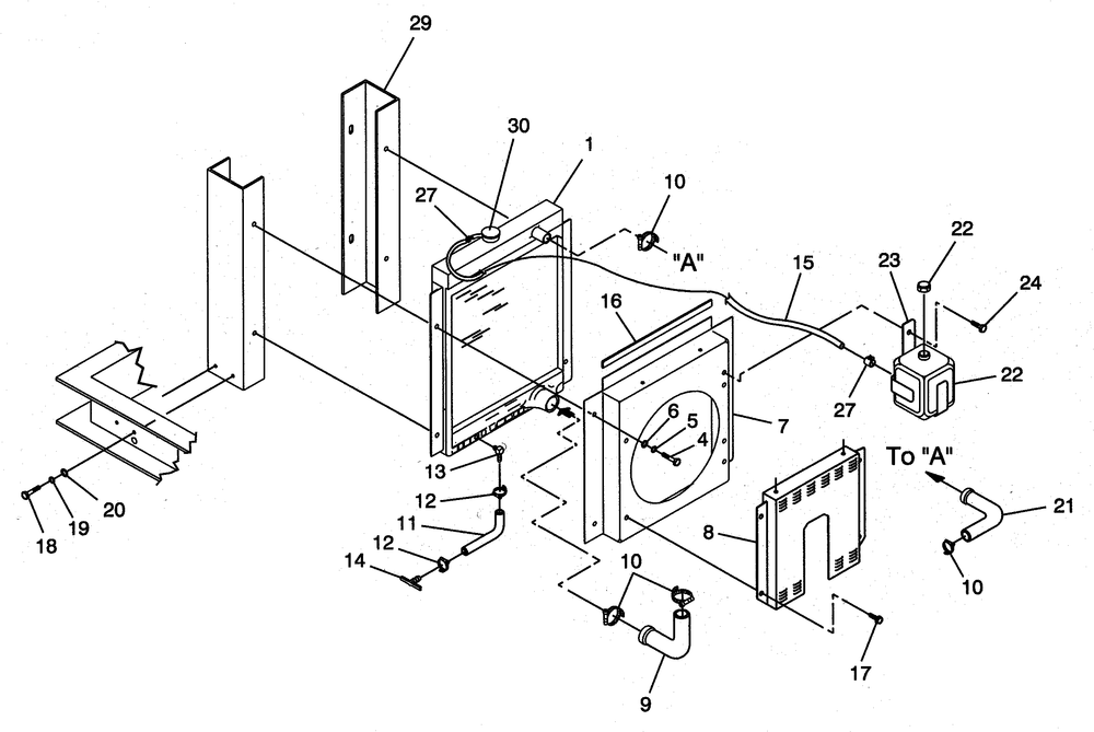 Ev Radiator 4.3l Guardian Diagram and Parts List for 0046260 (3580746)(2001) Generac Generator